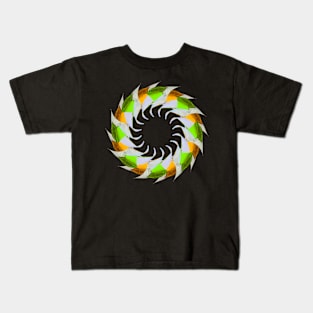 Gold and green mandala Kids T-Shirt